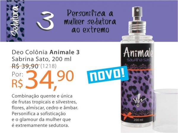 Deo Colônia Animale 3 Sabrina Sato