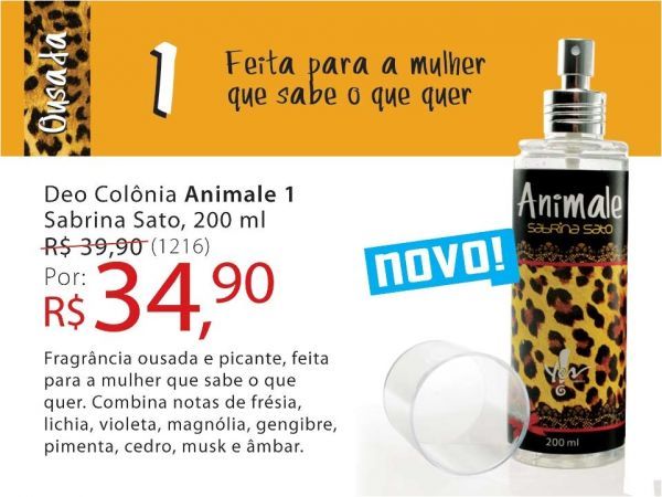 Deo Colônia Animale 1 Sabrina Sato